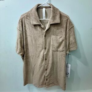 Alo coastal terry button up shirt